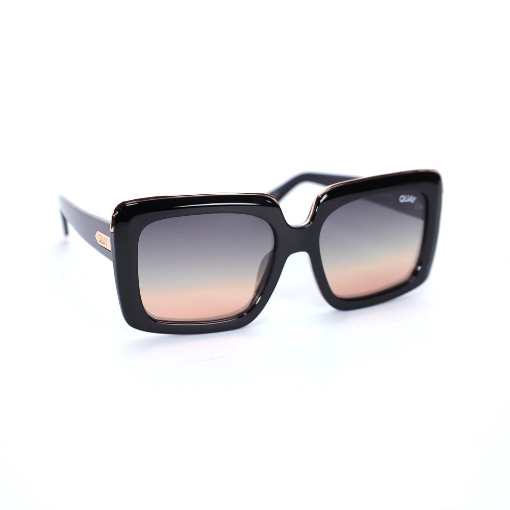 Quay Australia TOTAL VIBE REMIXED Square Women Sunglasses - Black/Multi - NWT - Picture 4 of 12
